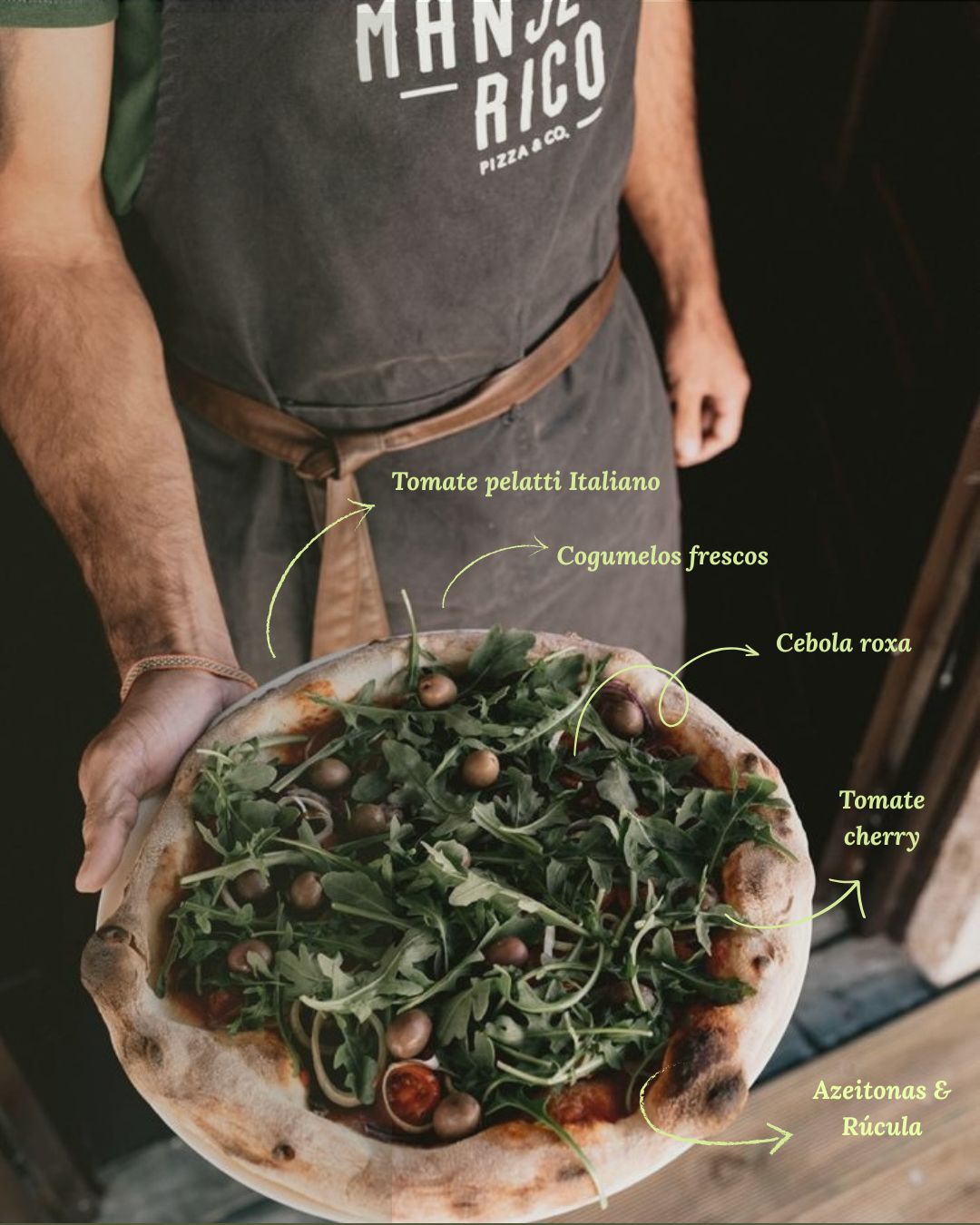 Manjerico Pizza & Co. Facebook ad: Direta do forno para a mesa!