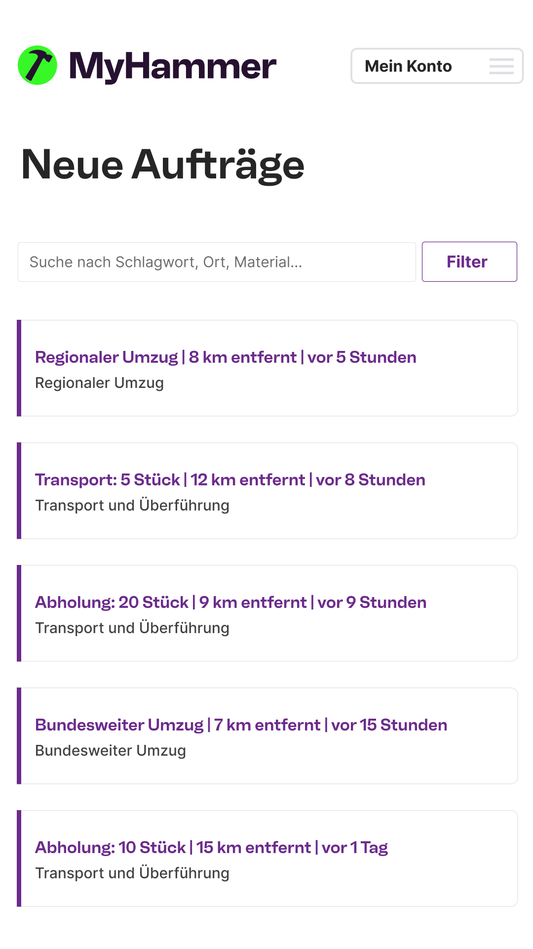 MyHammer Facebook ad
