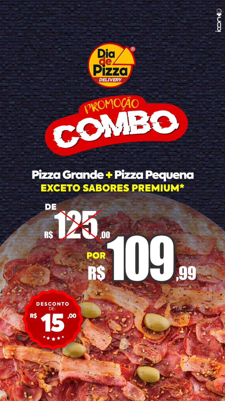 Dia de Pizza Delivery - Três Lagoas Facebook ad from Mar 30, 2026