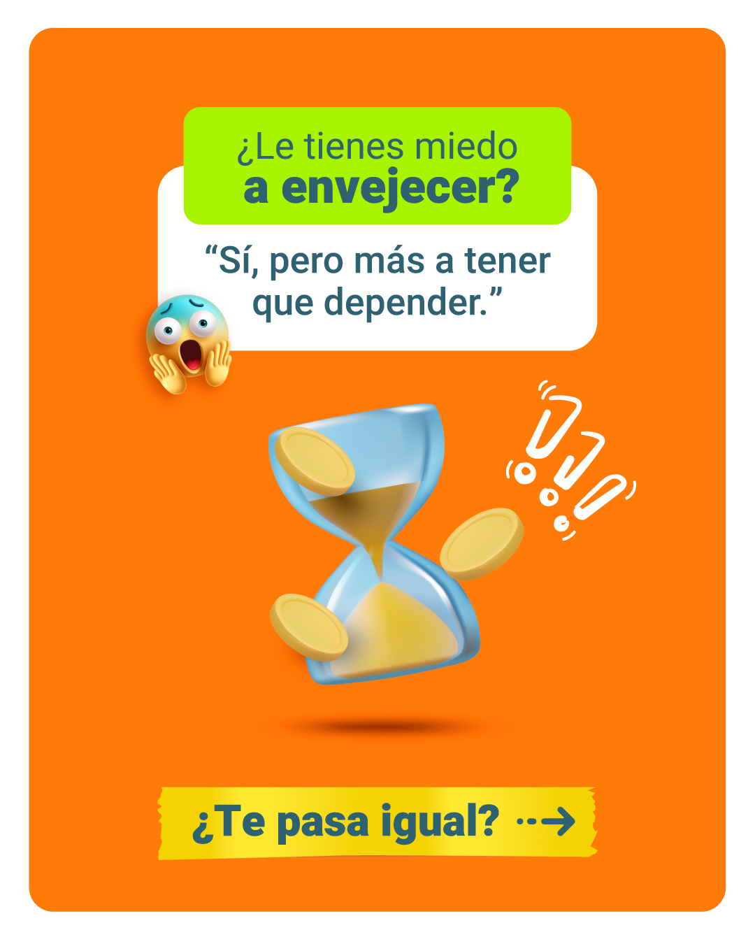 Grupo Coomeva Facebook ad: Envejecer no da miedo.
