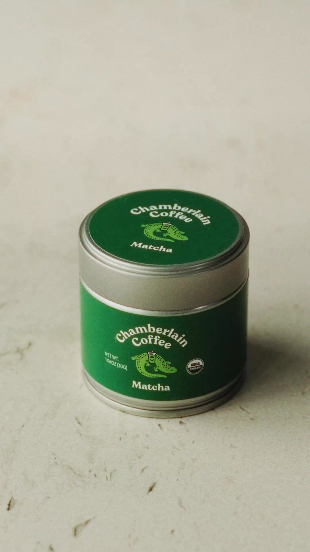 Chamberlain Coffee Facebook ad: Organic, Ceremonial Grade A Matcha from Japan.