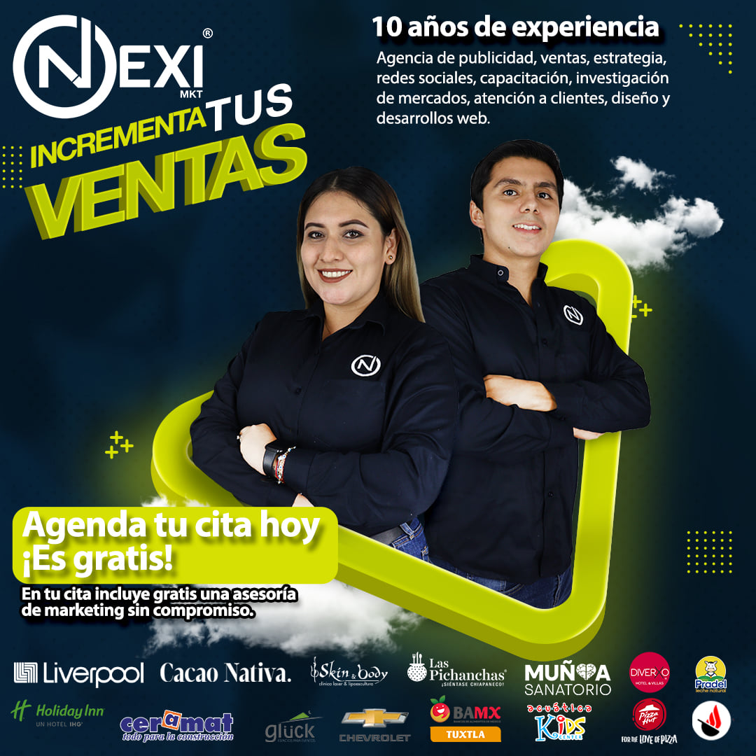 Nexi comercializadora promociones y mercadotecnia Facebook ad: ES TIEMPO DE INVERTIR EN TU MARCA