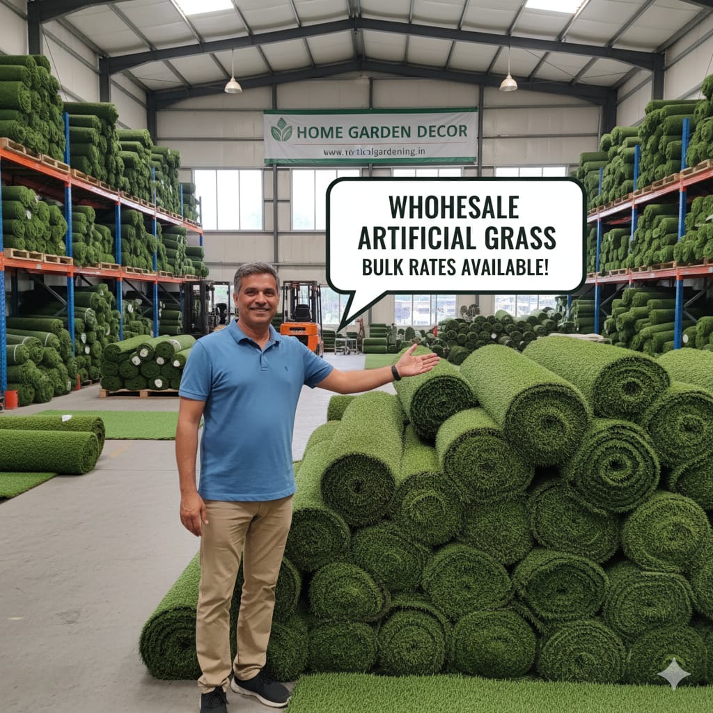 Home Garden Decor Facebook ad: Wholesale Artificial Grass, Best Prices Guaranteed!