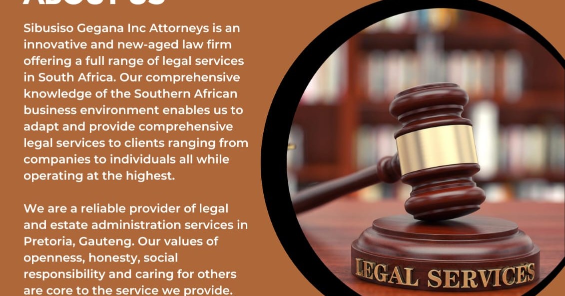 Sibusiso Gegana Attorneys Inc. Facebook ad