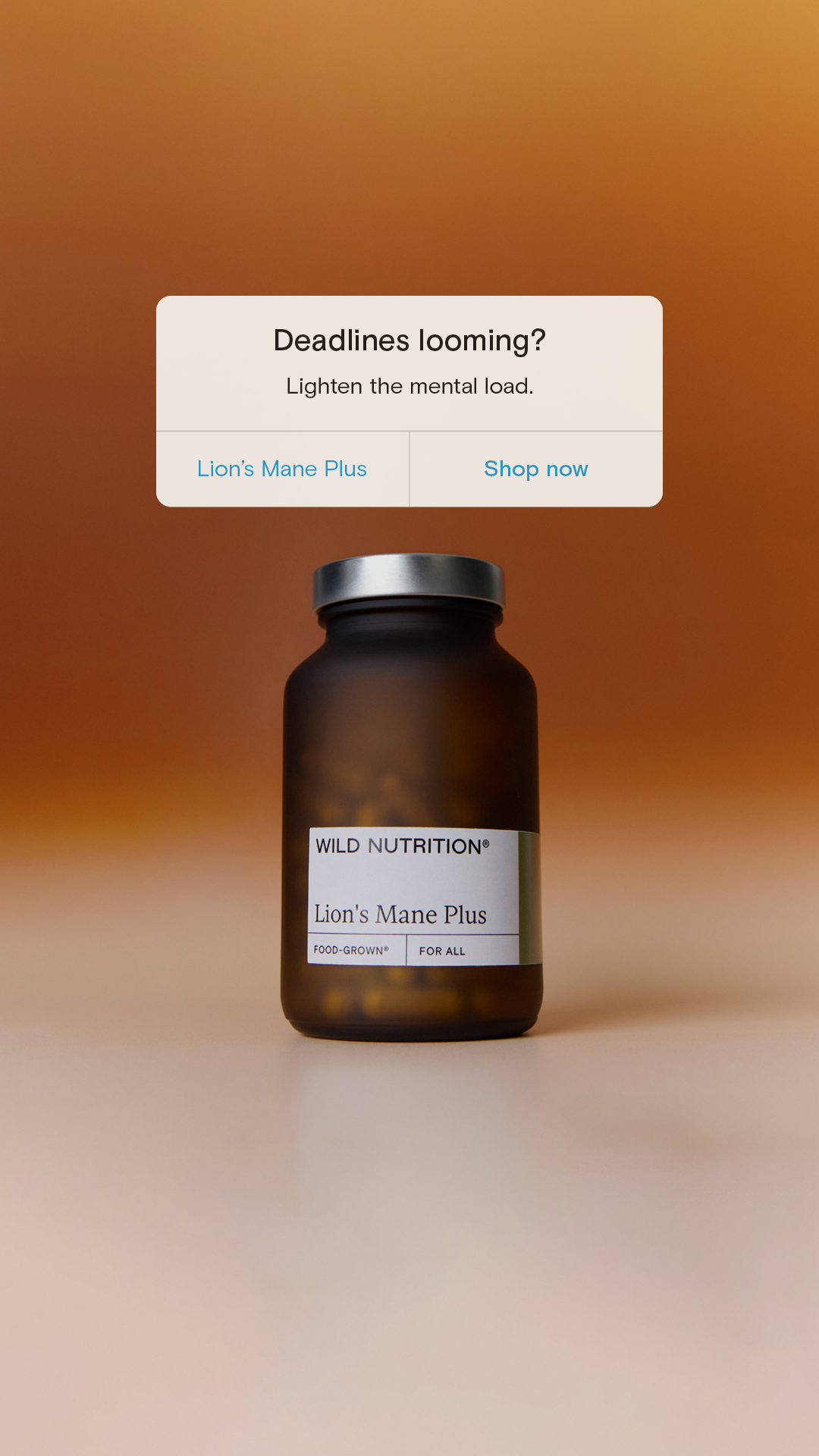 Wild Nutrition Facebook ad