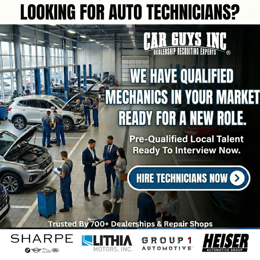 Car Guys Inc. Facebook ad: NEED TECHS? We'll send you qualified talent FAST