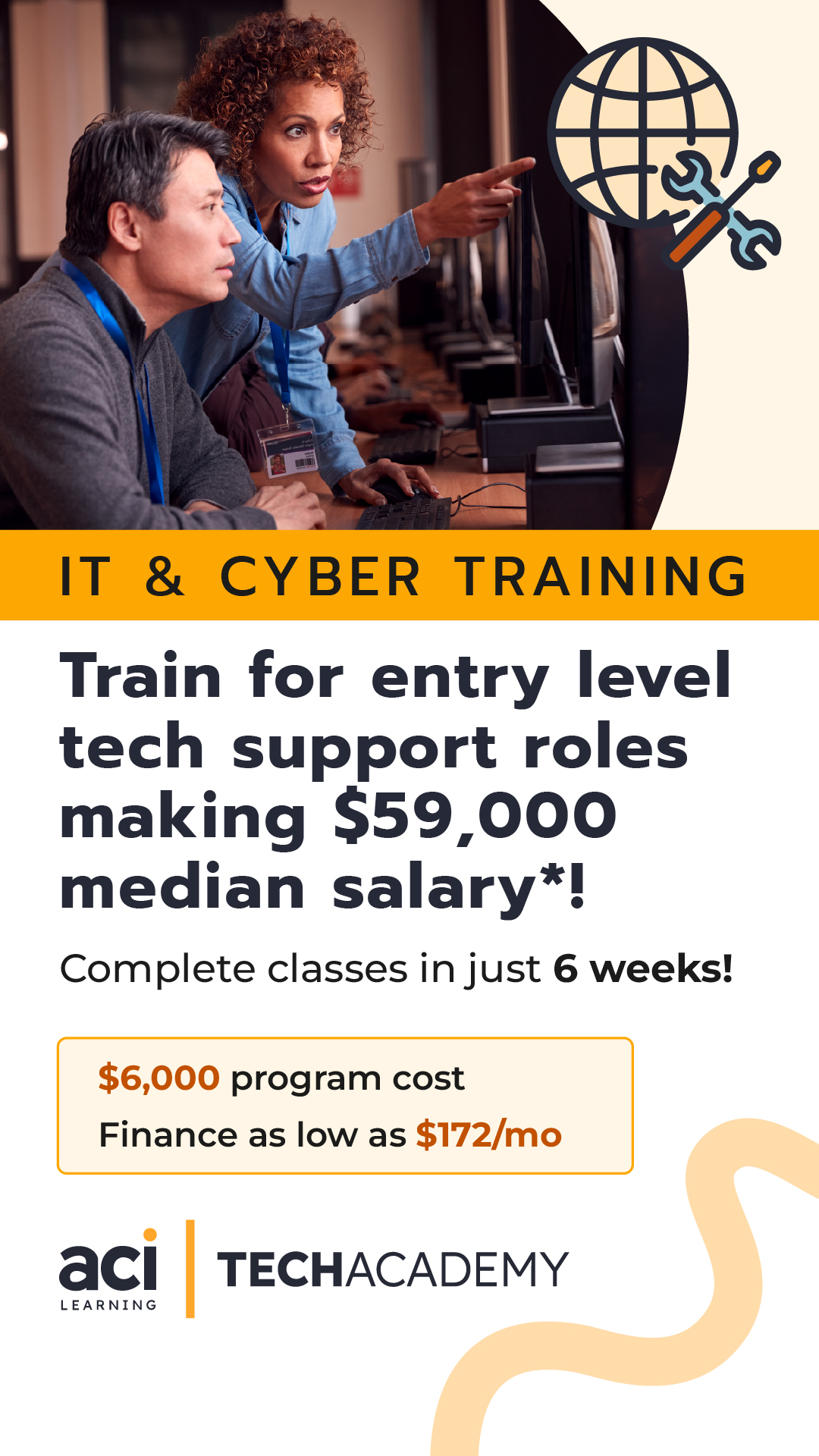 ACI Learning Tech Academy Facebook ad