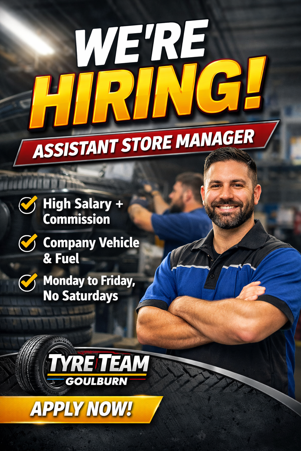 Tyre Team Goulburn Facebook ad: ASSISTANT MANAGER