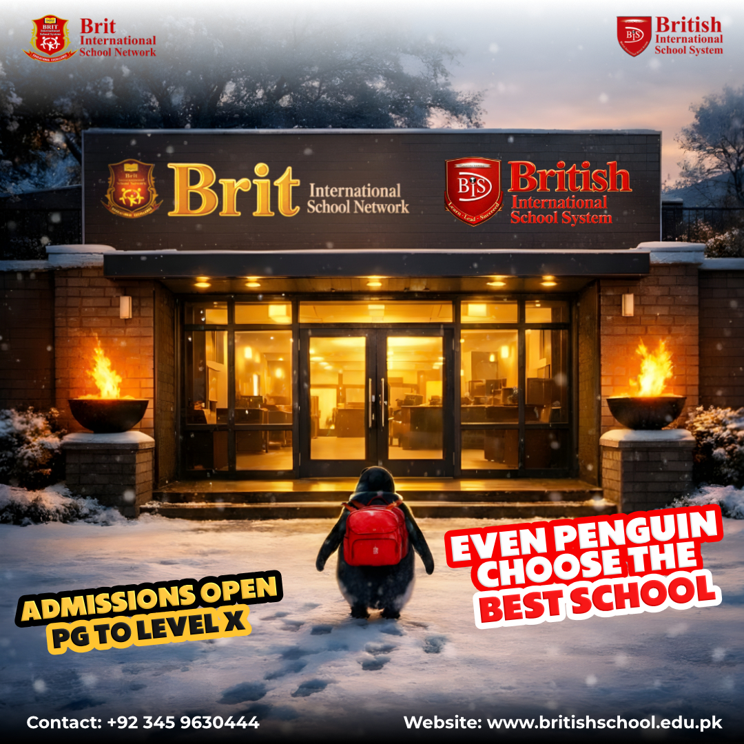 Brit & British International School Facebook ad: Admissions Open, PG to Level X ��