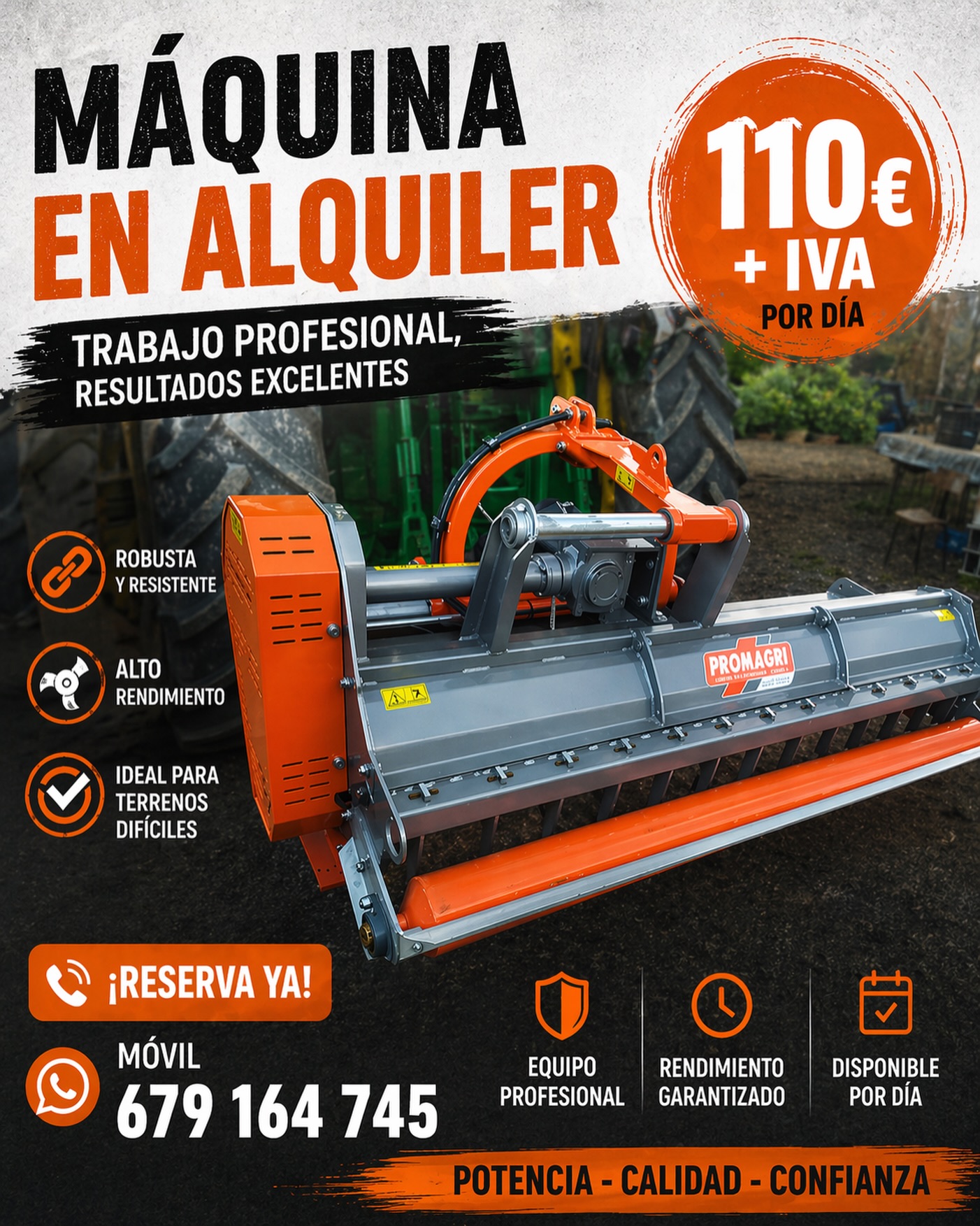 Agroleza Group Facebook ad: ALQUILER DESBROZADORA PARA OLIVAR, VIÑEDO Y ALMENDROS