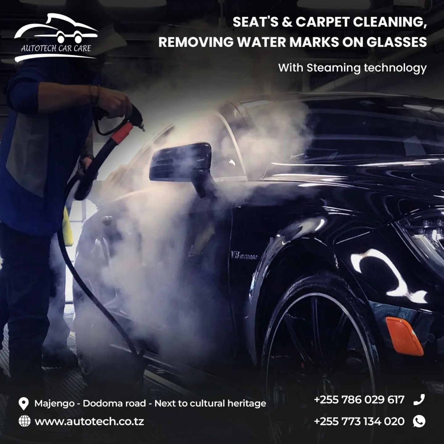 autotech_arusha Facebook ad: WHY STEAM WASH