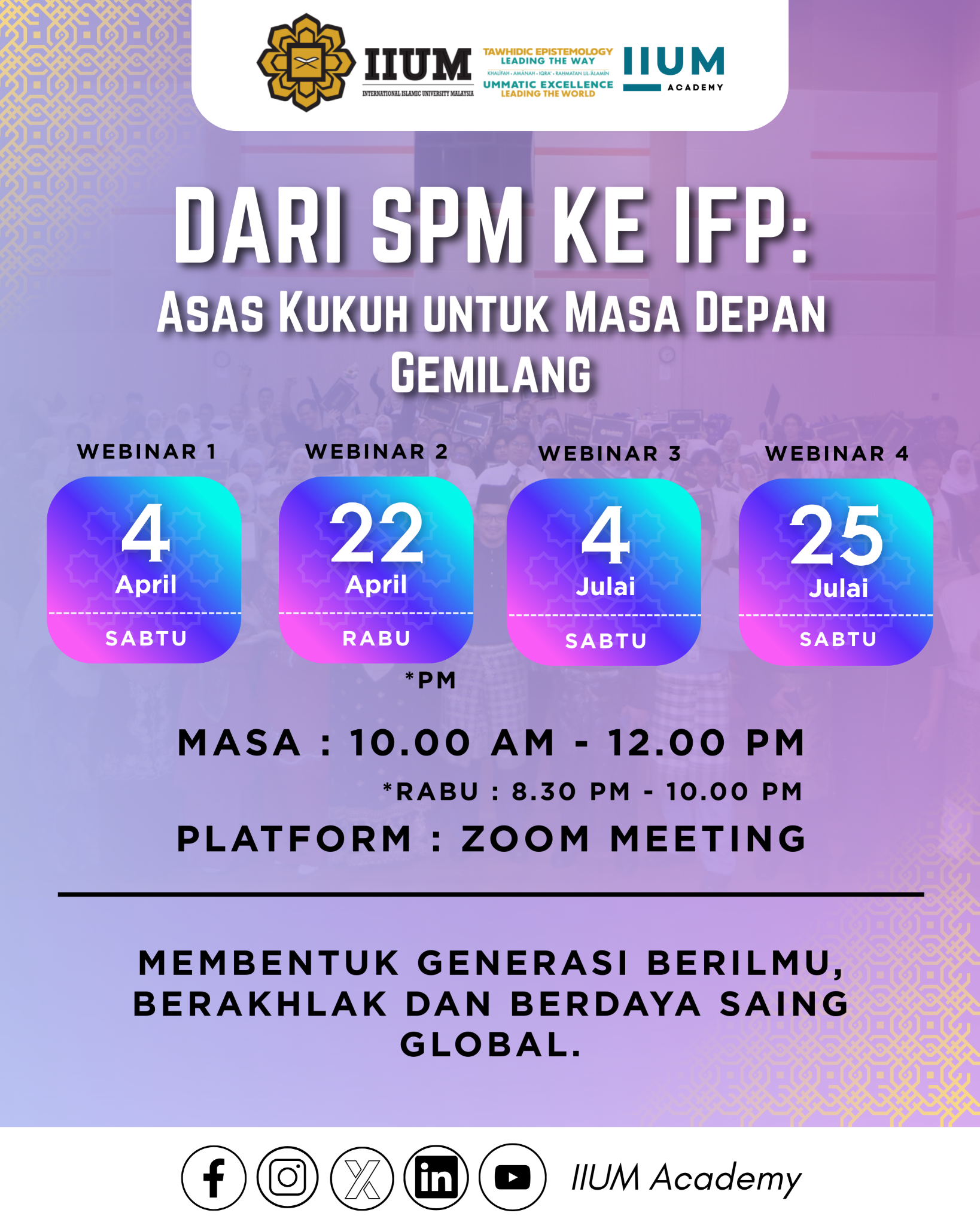 IIUM Academy Facebook ad: Nak Masuk UIAM Tanpa Pening Apply UPU Semula? Ketahui…