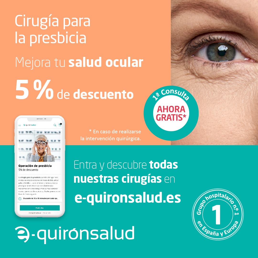 quirónsalud Facebook ad: Cirugía para la presbicia