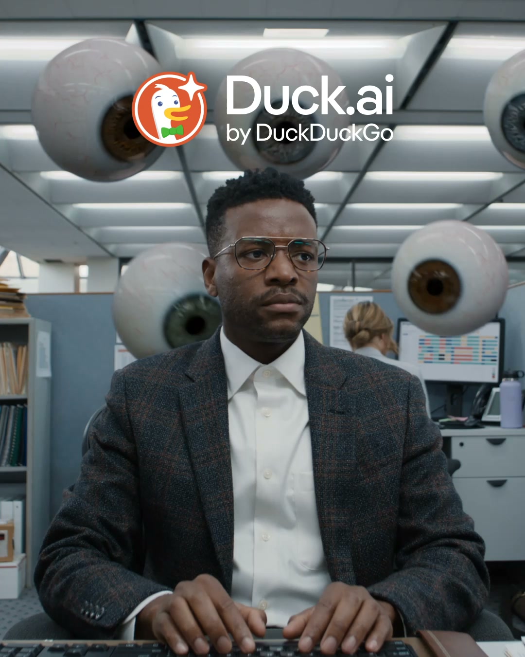 DuckDuckGo Facebook ad: Duck.ai. Private AI chat. Free.
