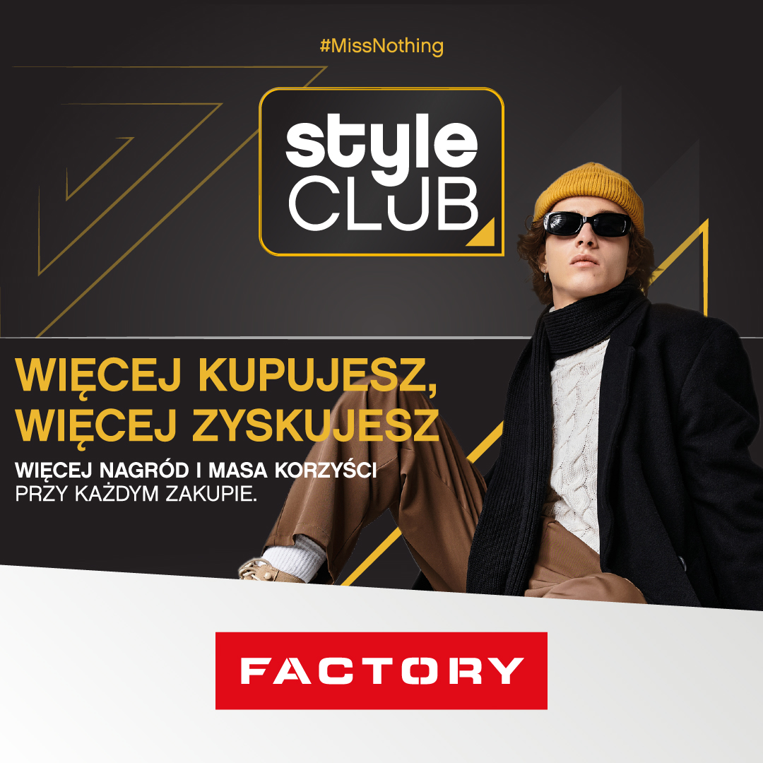 Factory Kraków Facebook ad: Zainstaluj aplikację FACTORY