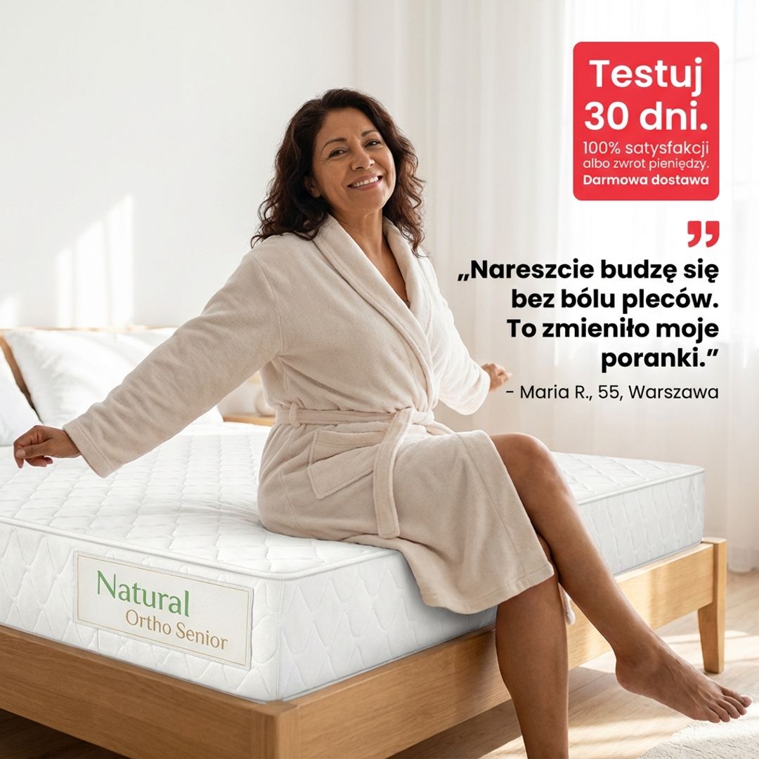 Królestwo Snu Facebook ad: Sen bez bólu pleców, wybierz materac ortopedyczny