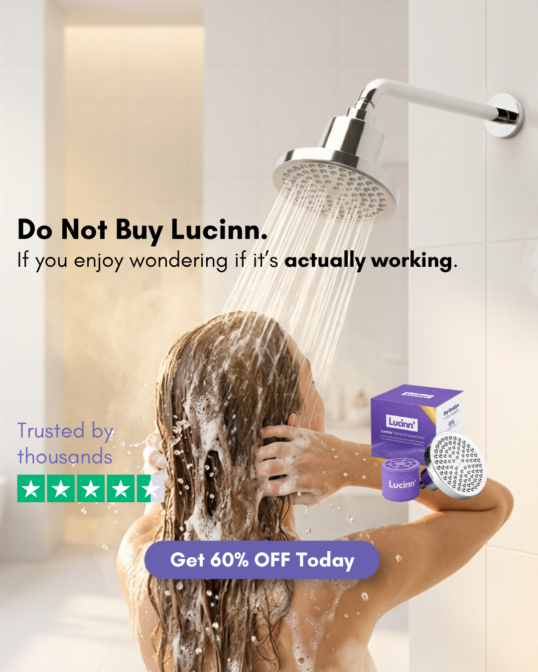 Lucinn Filtered Showerhead Facebook ad