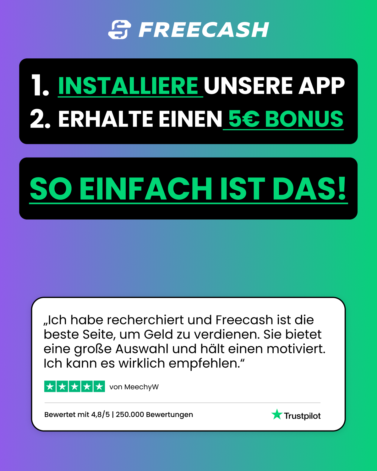 Freecash Facebook ad