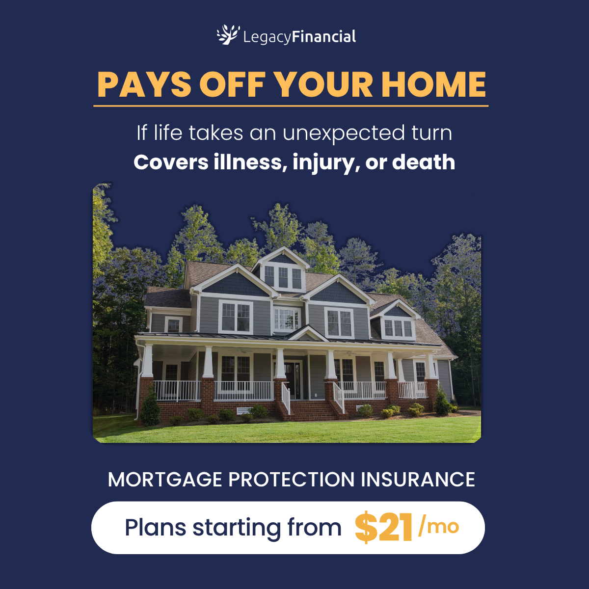 Legacy Financial Facebook ad