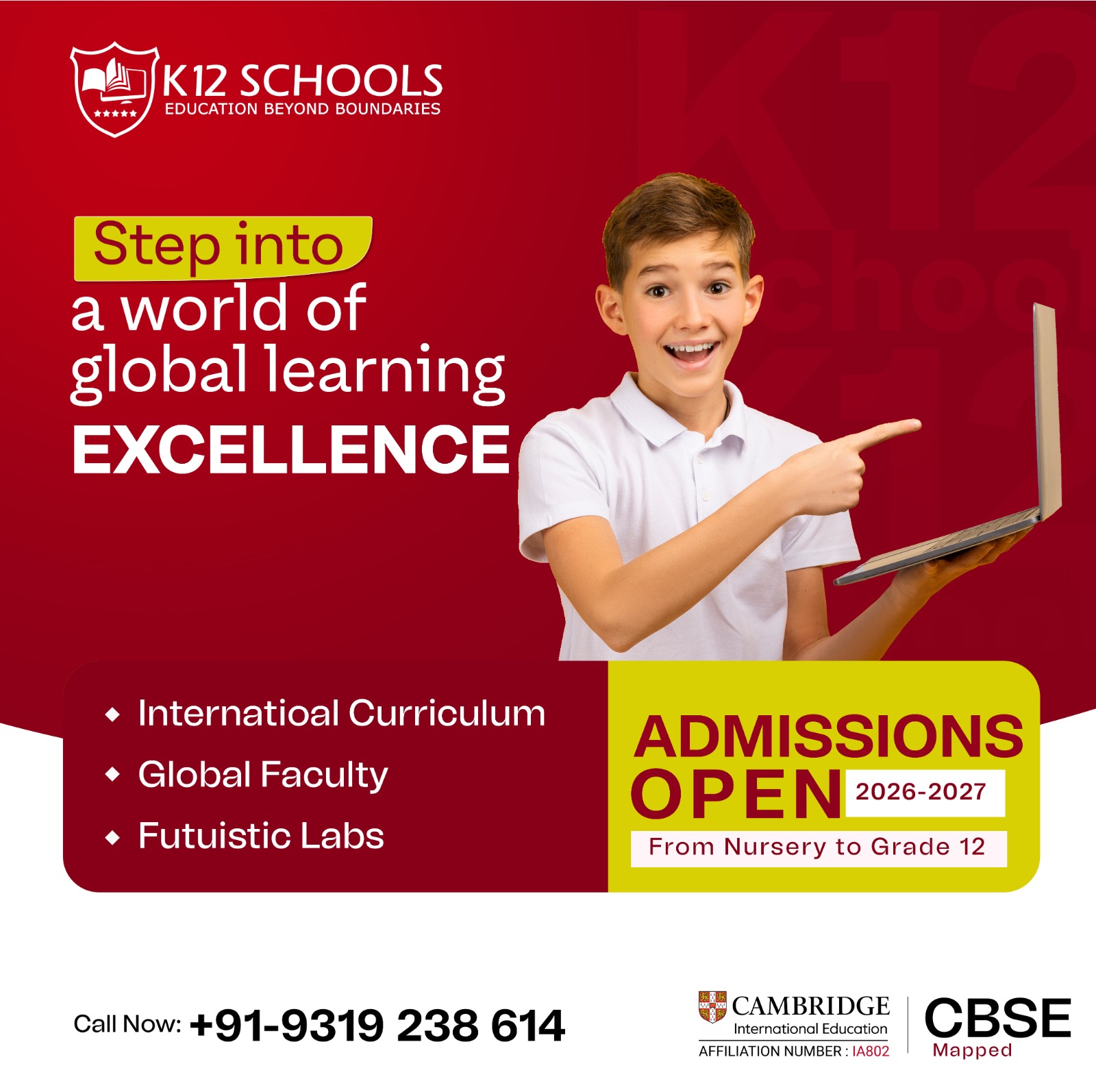 K12 Schools Facebook ad: Chat with us
