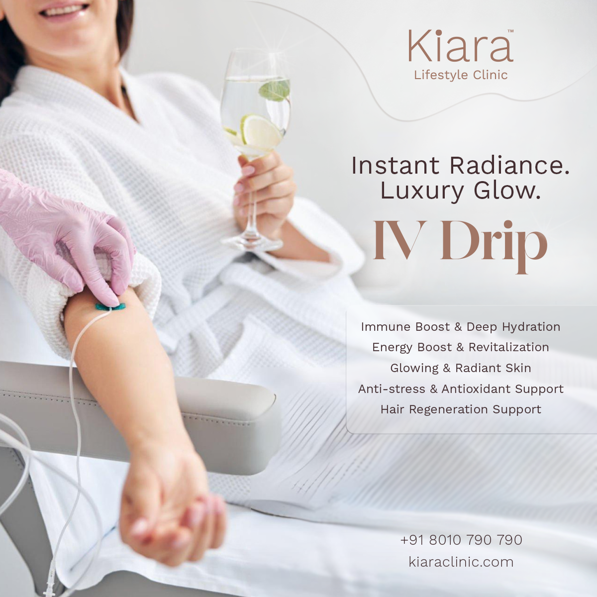 Kiara Clinic Facebook ad: IV Drip Therapy at Kiara