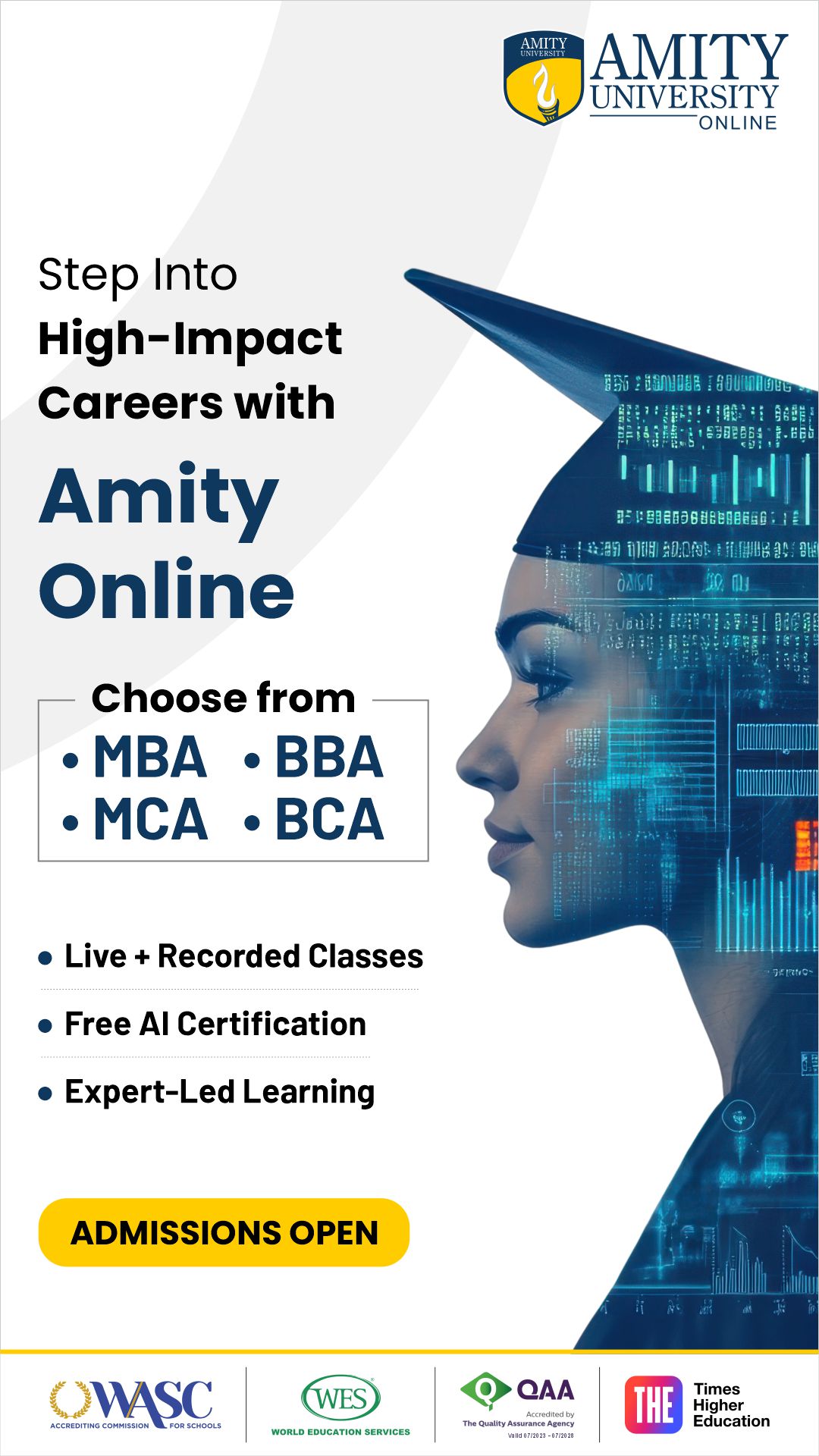 Amity Online Facebook ad