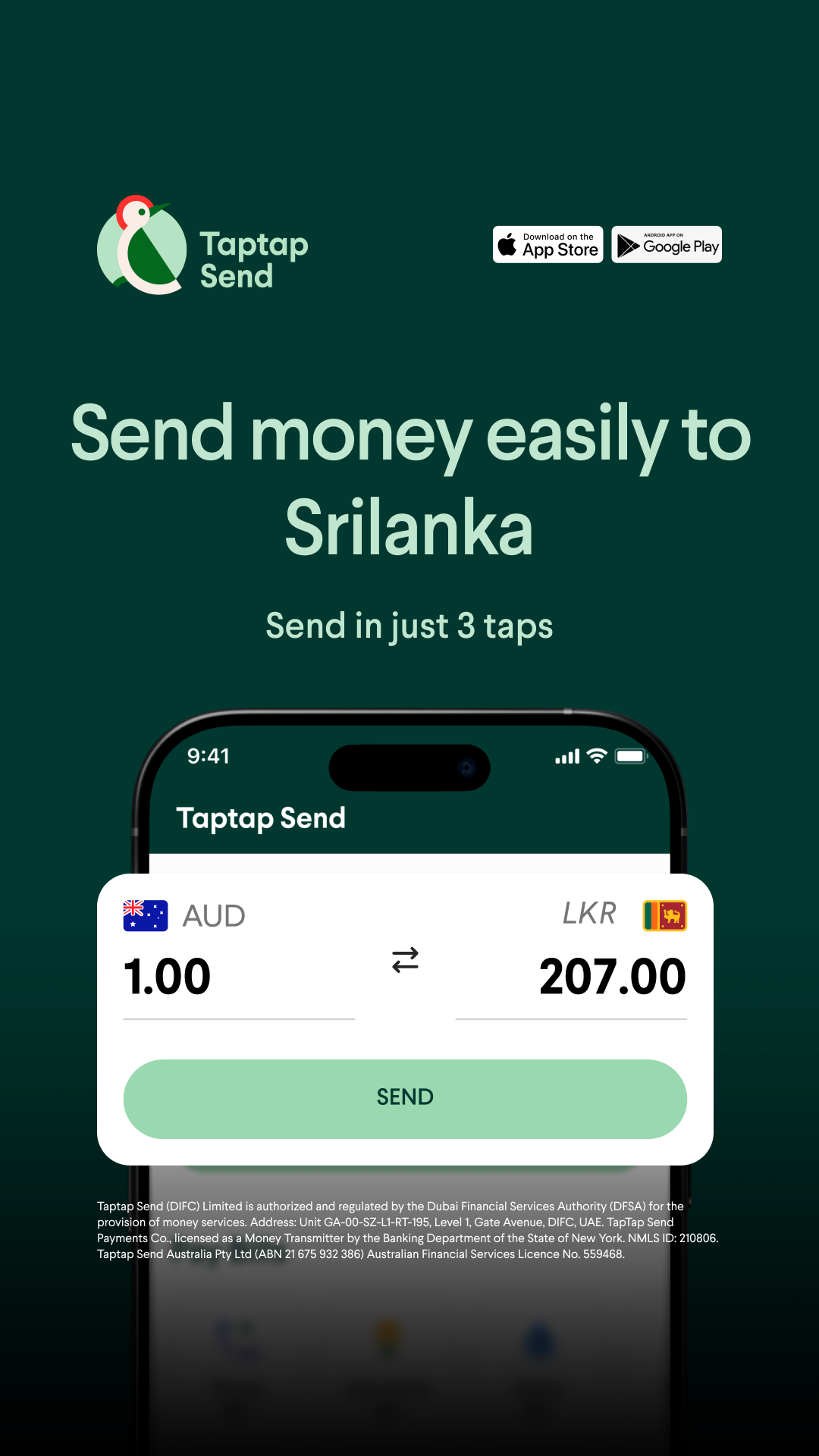 Taptap Send Facebook ad