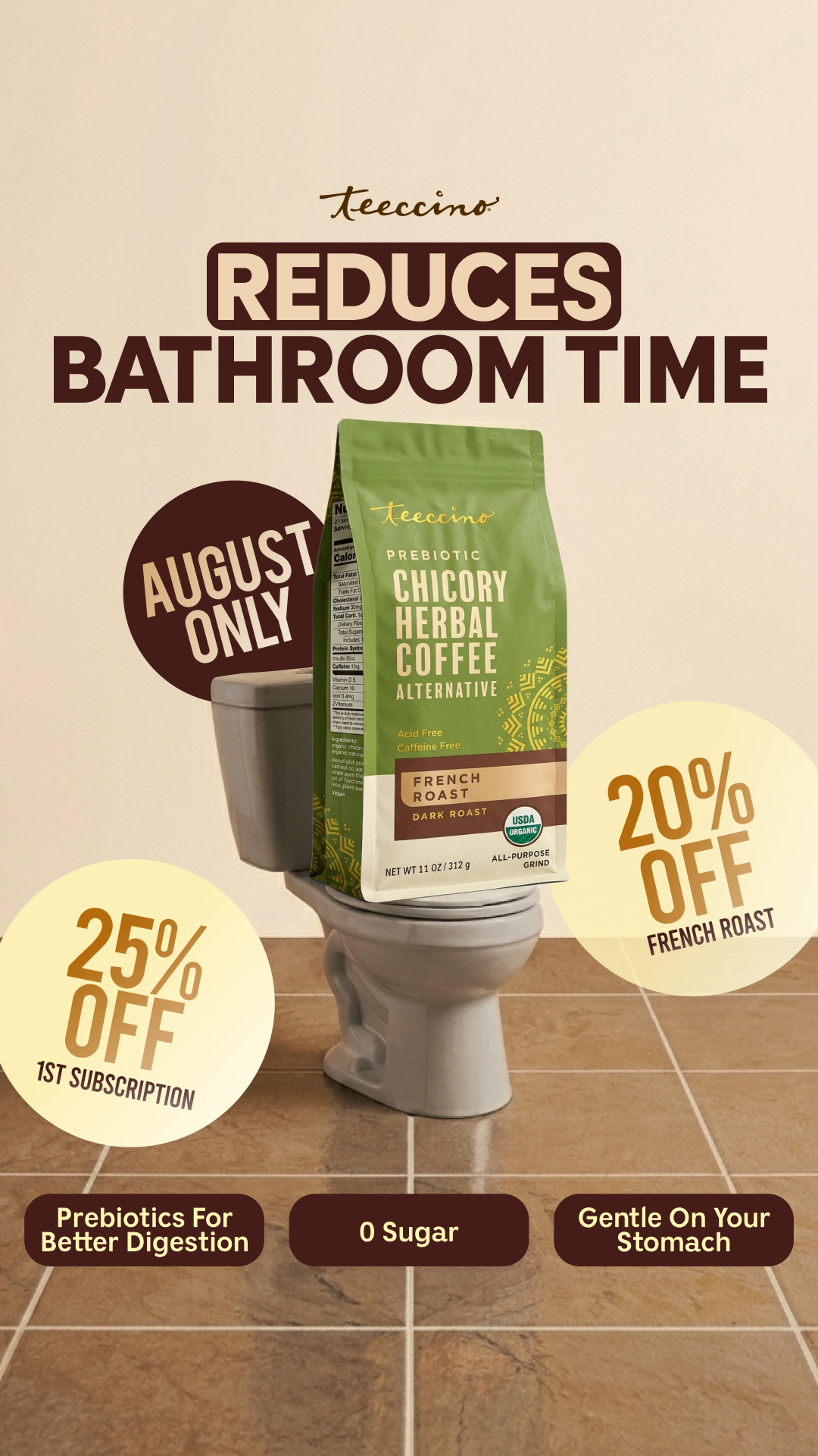 Teeccino Herbal Coffees & Teas Facebook ad