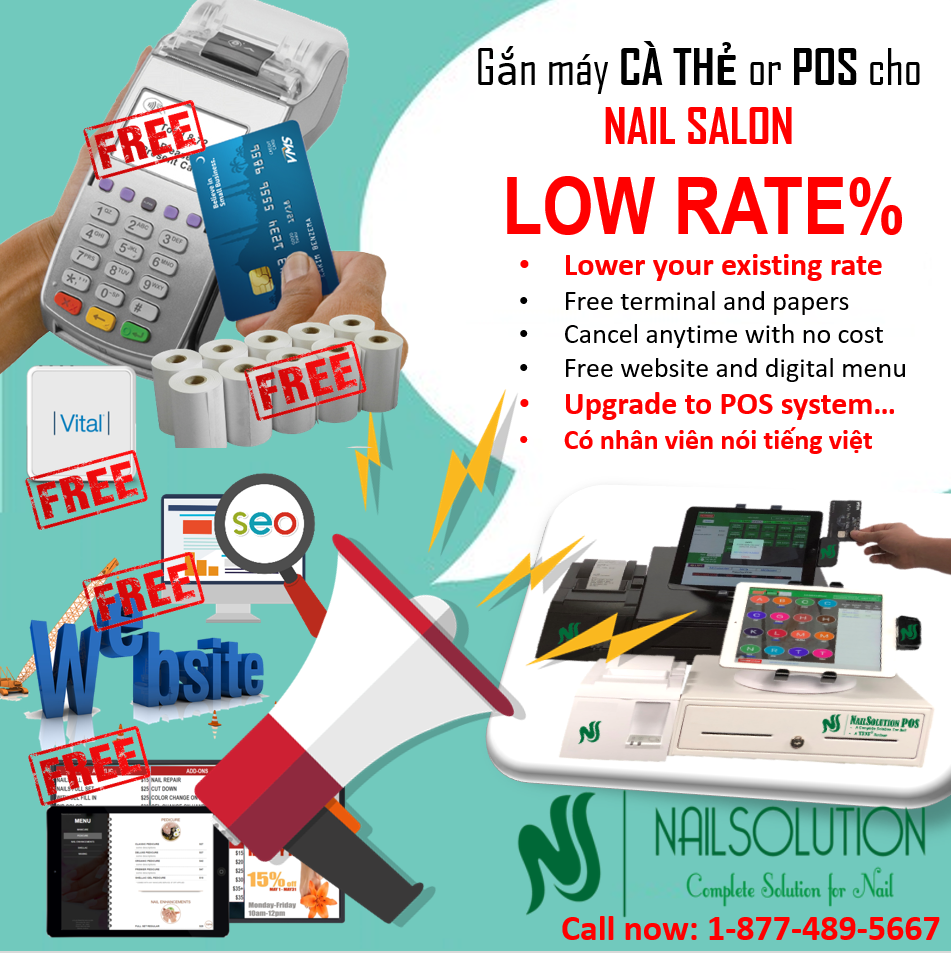 NailSolution Facebook ad: POS system - Cà Thẻ