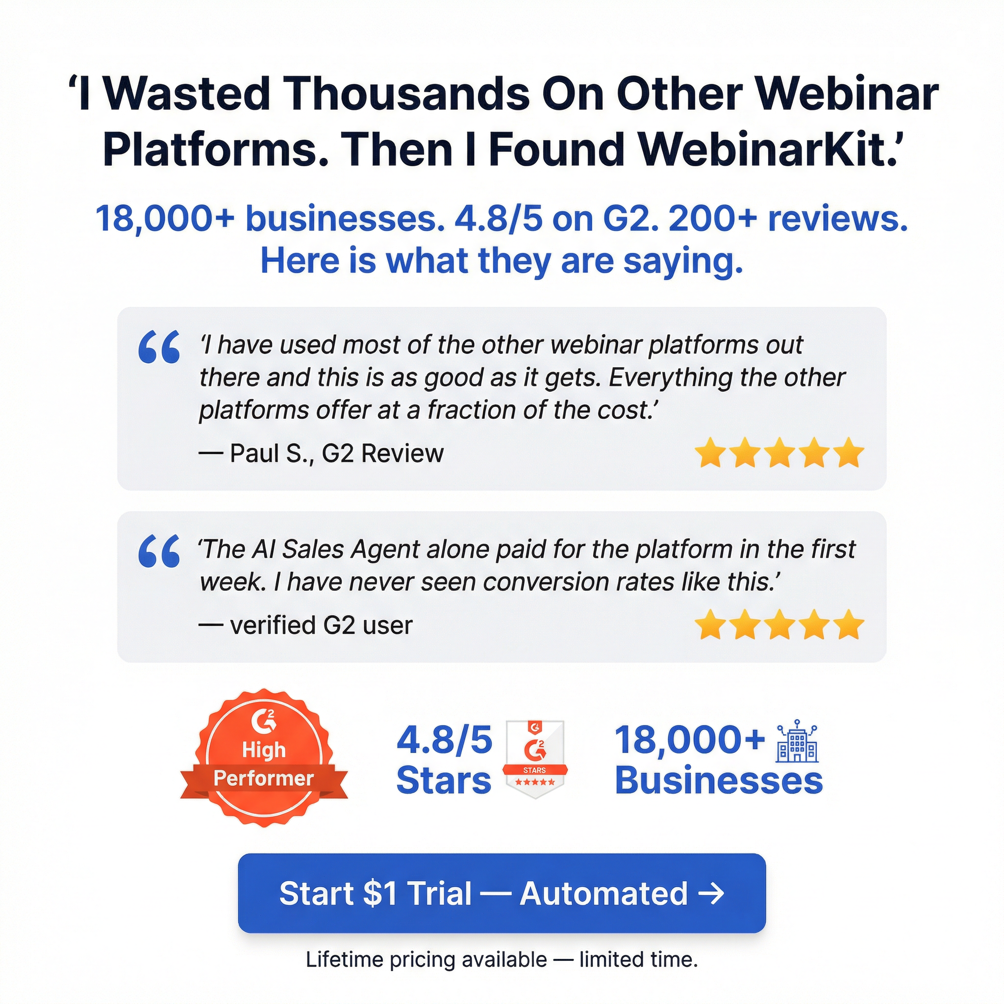 WebinarKit Facebook ad