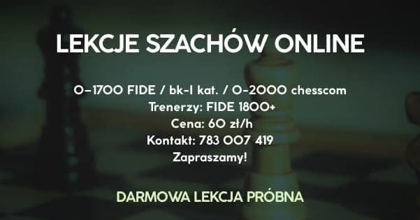 Szkoła Szachowa Pawn to GM Facebook ad: Lekcje szachów online