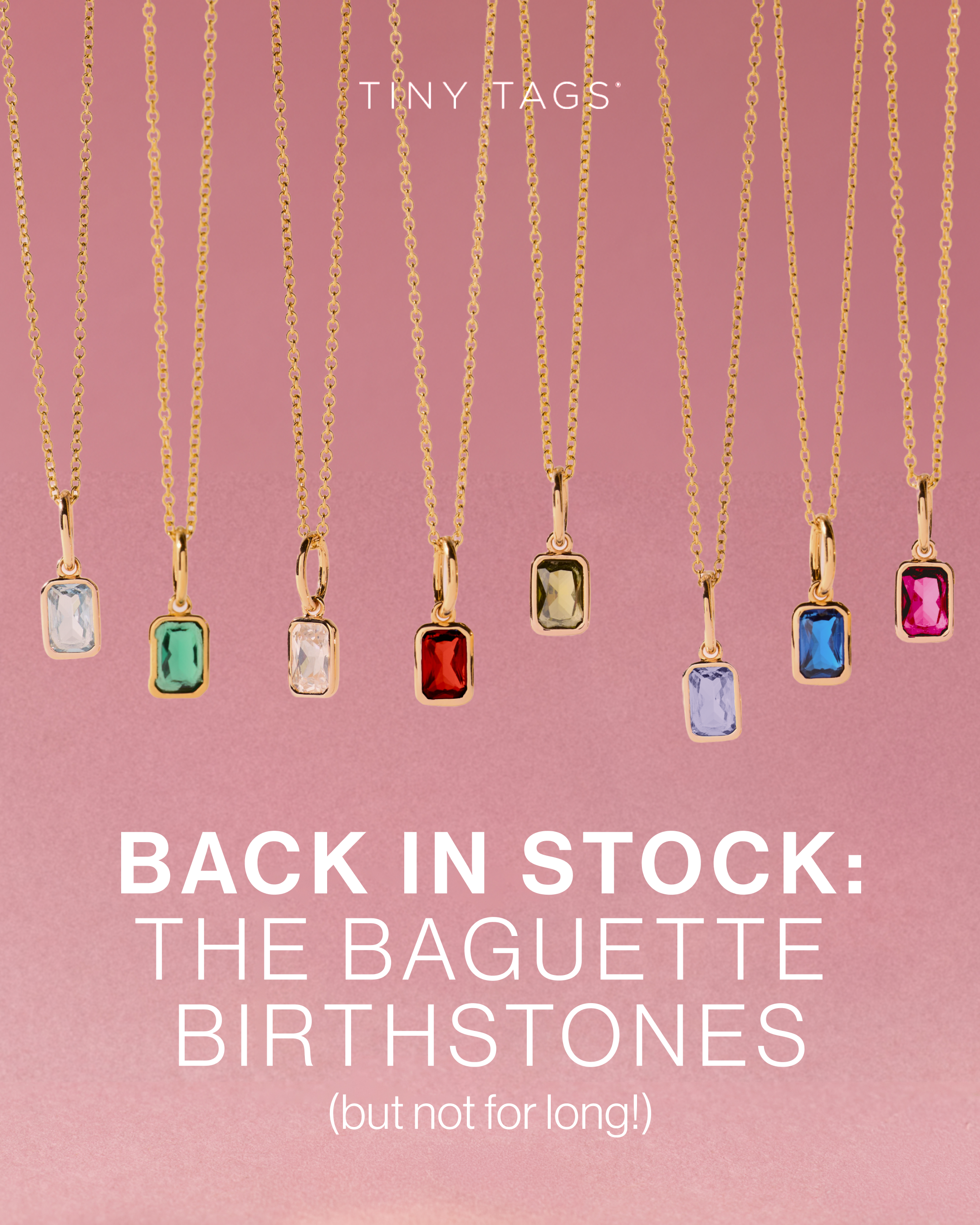Tiny Tags Facebook ad: Shop Birthstones