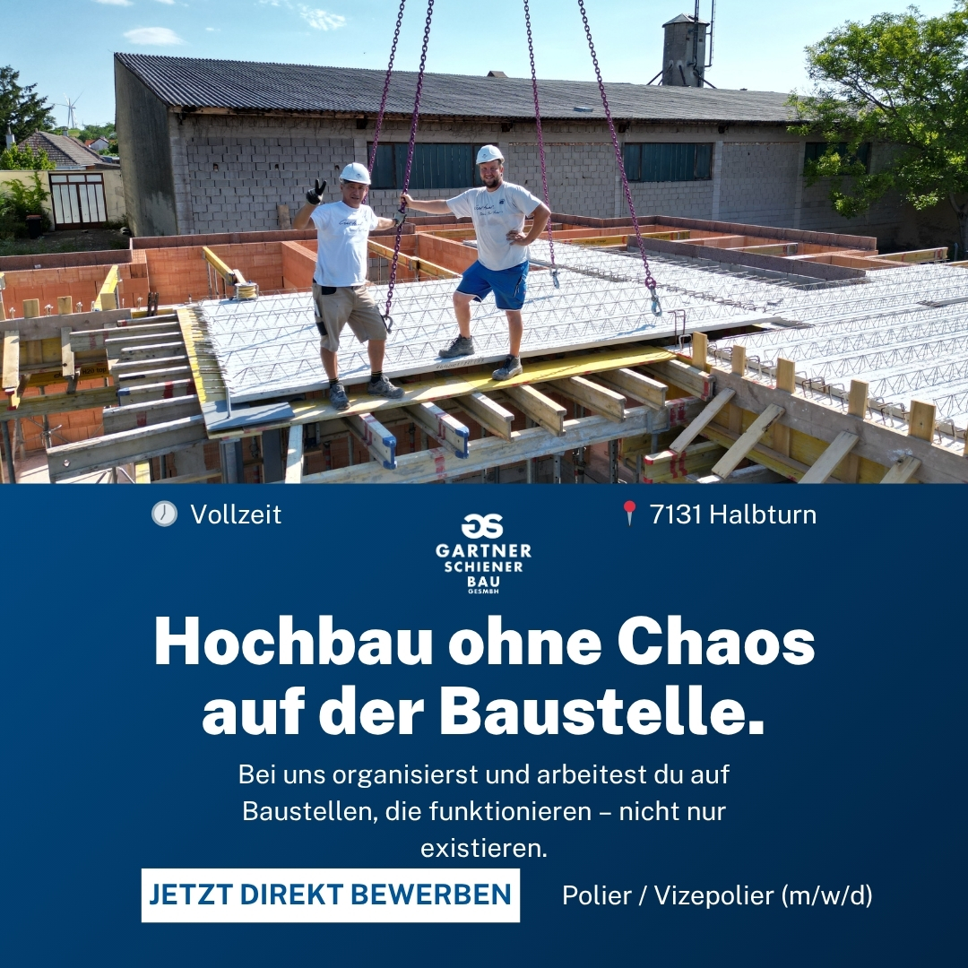 TopJobs Österreich Facebook ad: Polier/Vizepolier (m/w/d) gesucht!