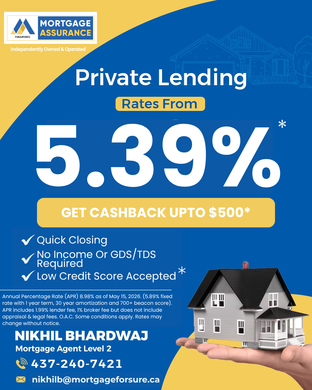Nikhil Bhardwaj - Mortgage Agent Facebook ad: Need fast financing with flexible approval?