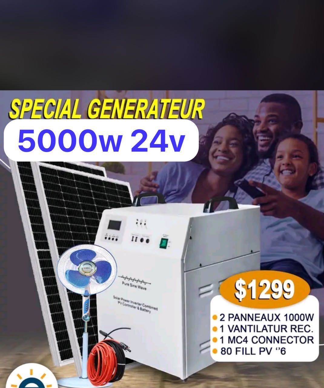 Union Électronique Facebook ad: Spécial kit solaire disponible a bon prix rele…