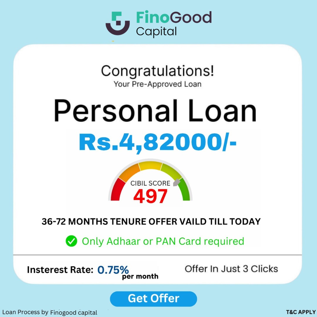 Finogood Facebook ad: Get ₹ 4,82/-LAKH Personal Loan Offer | Instant Pre-Approval