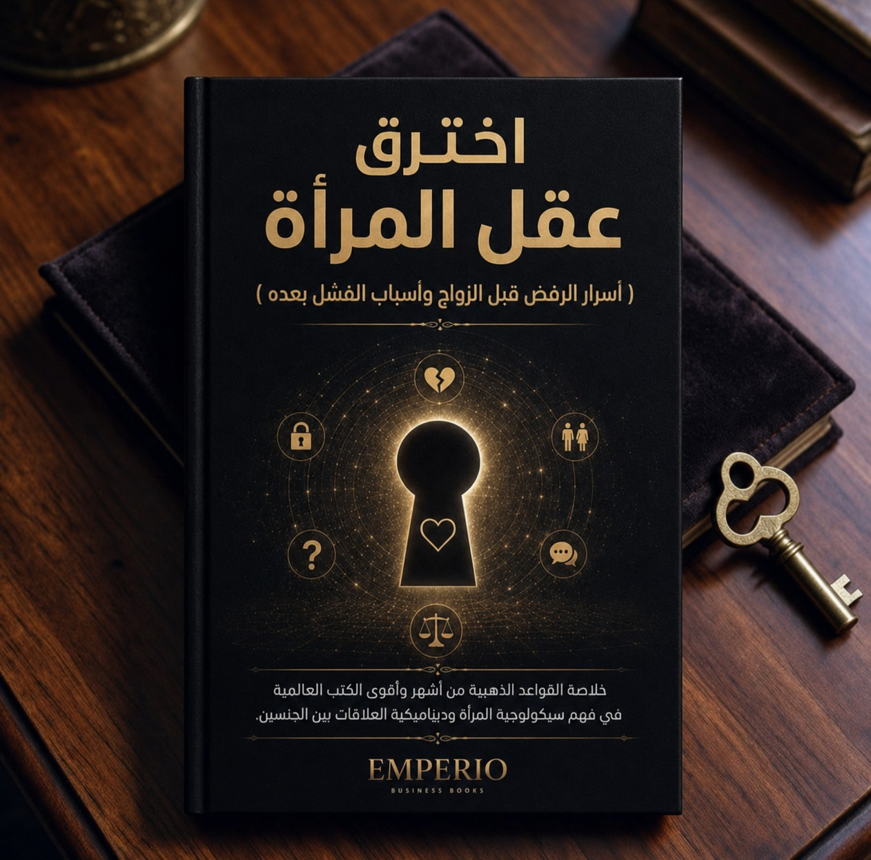 Emperio business books Facebook ad: اخترق عقل المرأة (أسرار الرفض قبل الزواج وأسباب الفشل بعده)