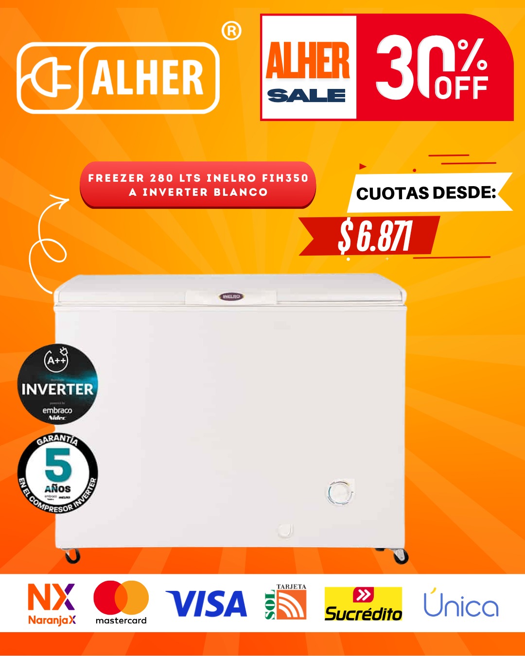 ALHER Equipamiento comercial y electrodomésticos Facebook ad: ¡LLEGÓ EL ALHER SALE!