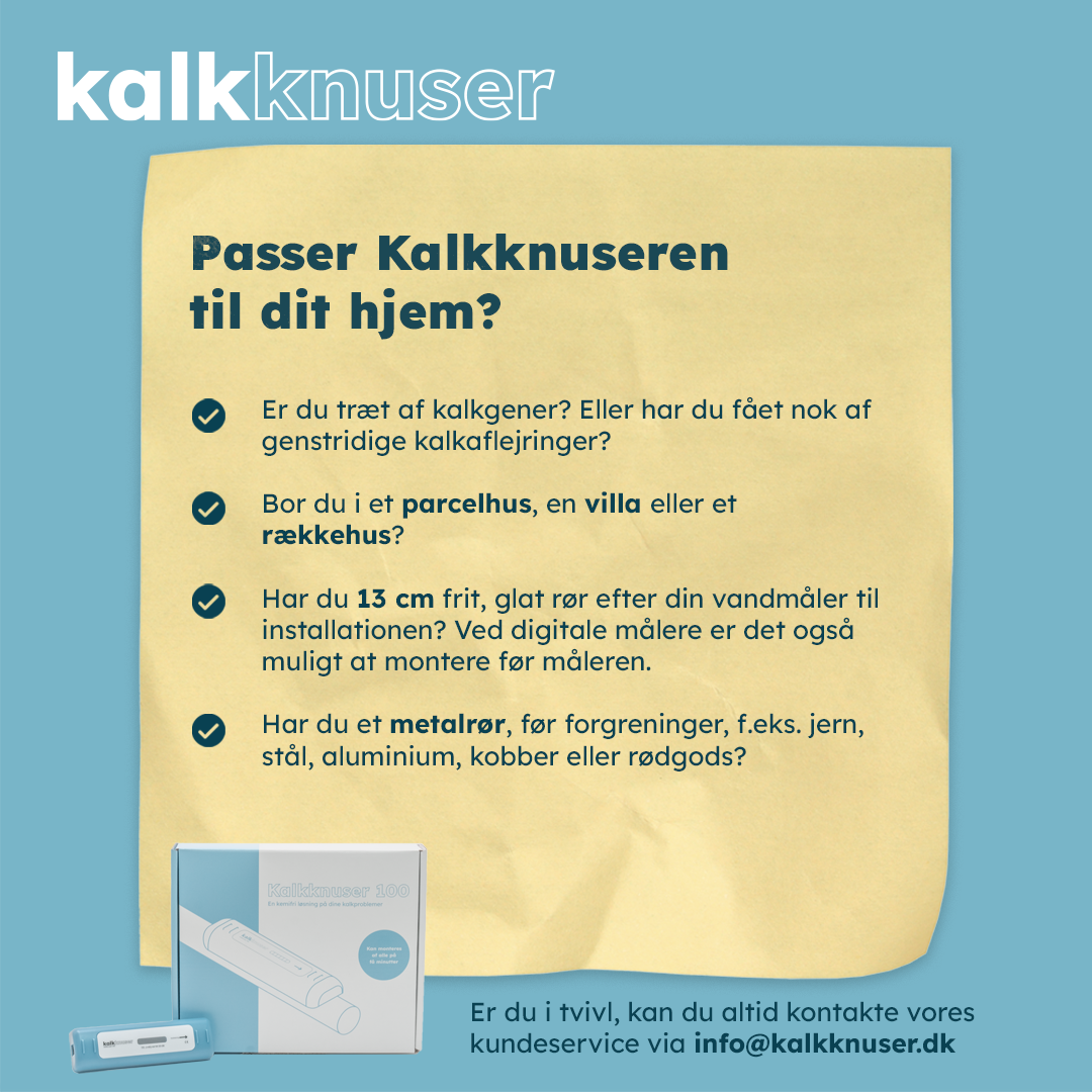 Kalkknuser Facebook ad: Overvejer du et blødgøringsanlæg?