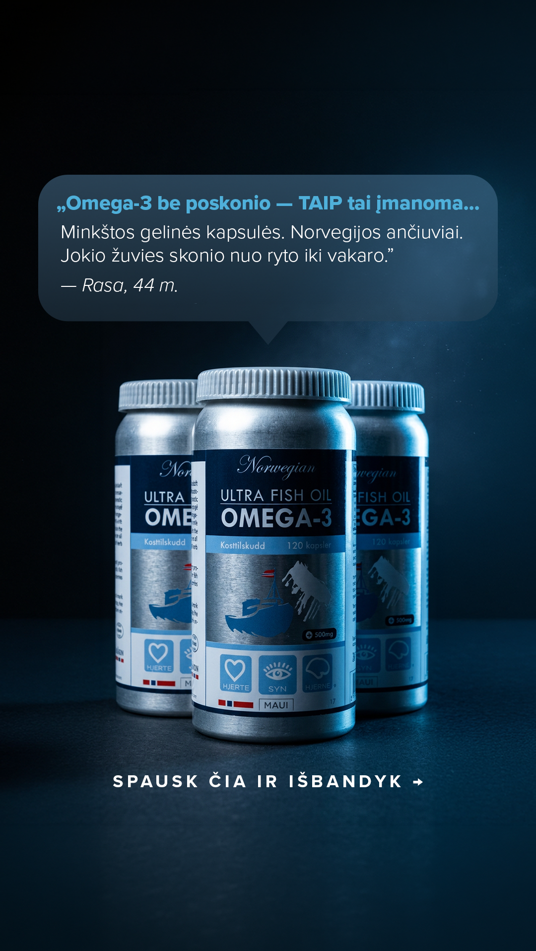 Omegalab.lt Facebook ad