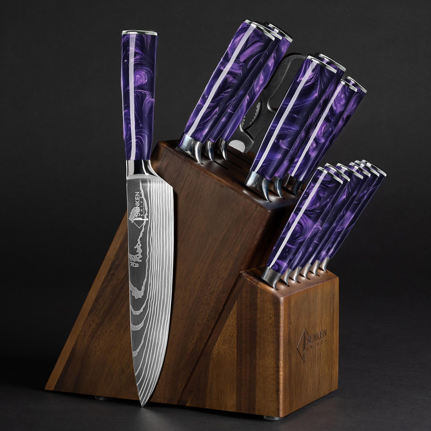 Senken Knives Facebook ad: The Best-Selling 16-Piece High-Carbon Knife Block Set, Now…