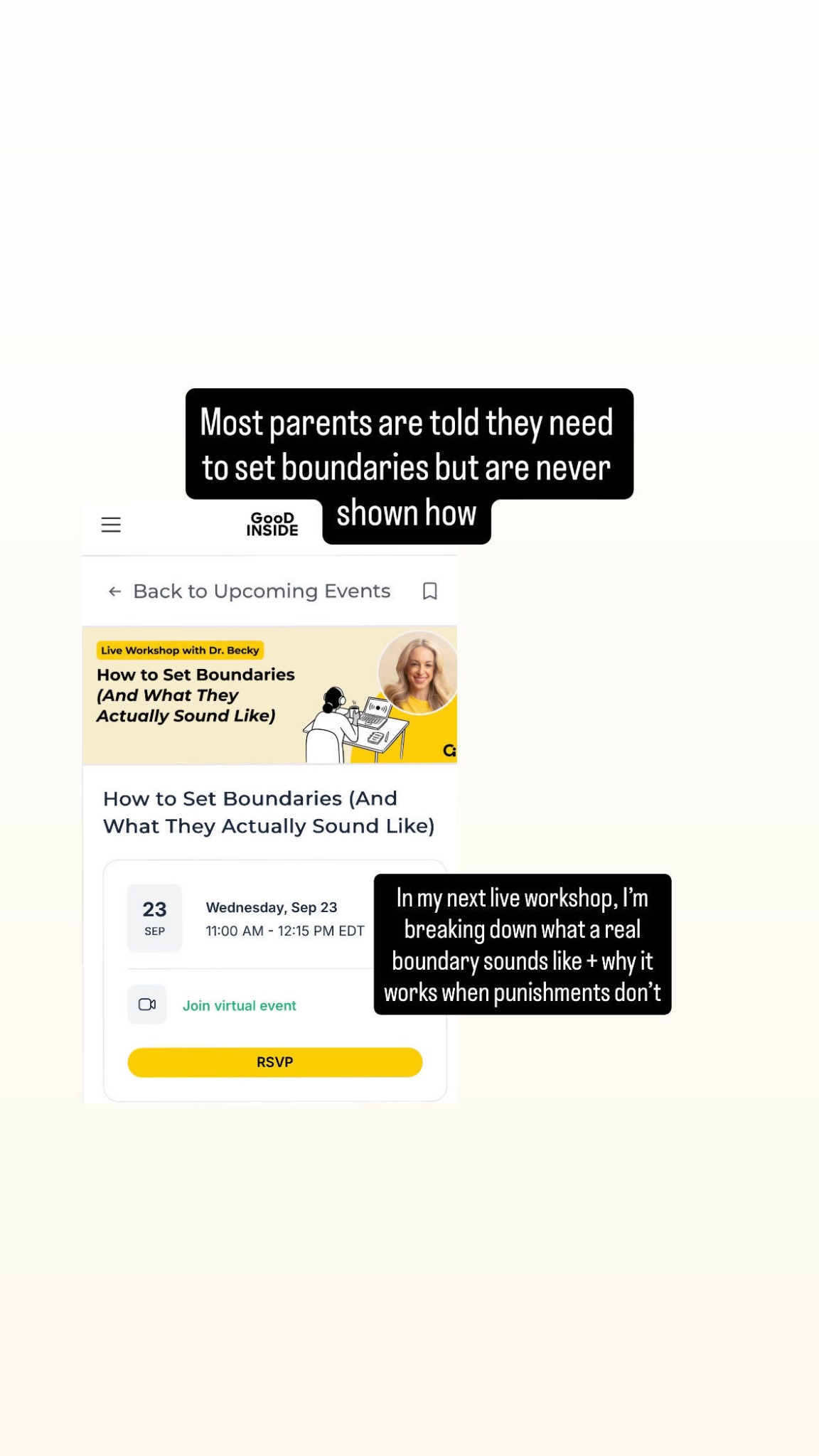 Dr. Becky at Good Inside Facebook ad