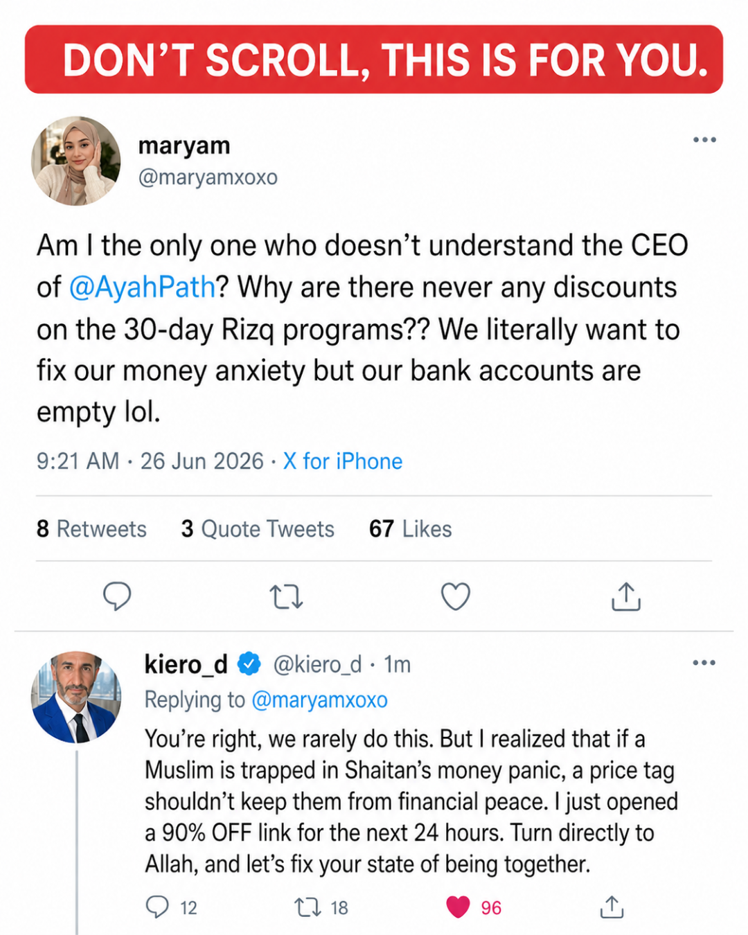 Imam Advice Daily Facebook ad