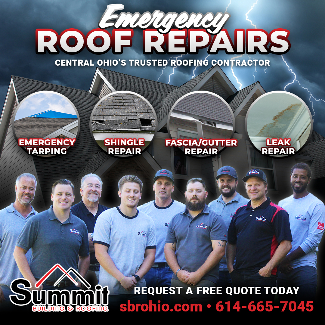 Summit Building & Roofing Facebook ad: Summit Does Roof Repairs!