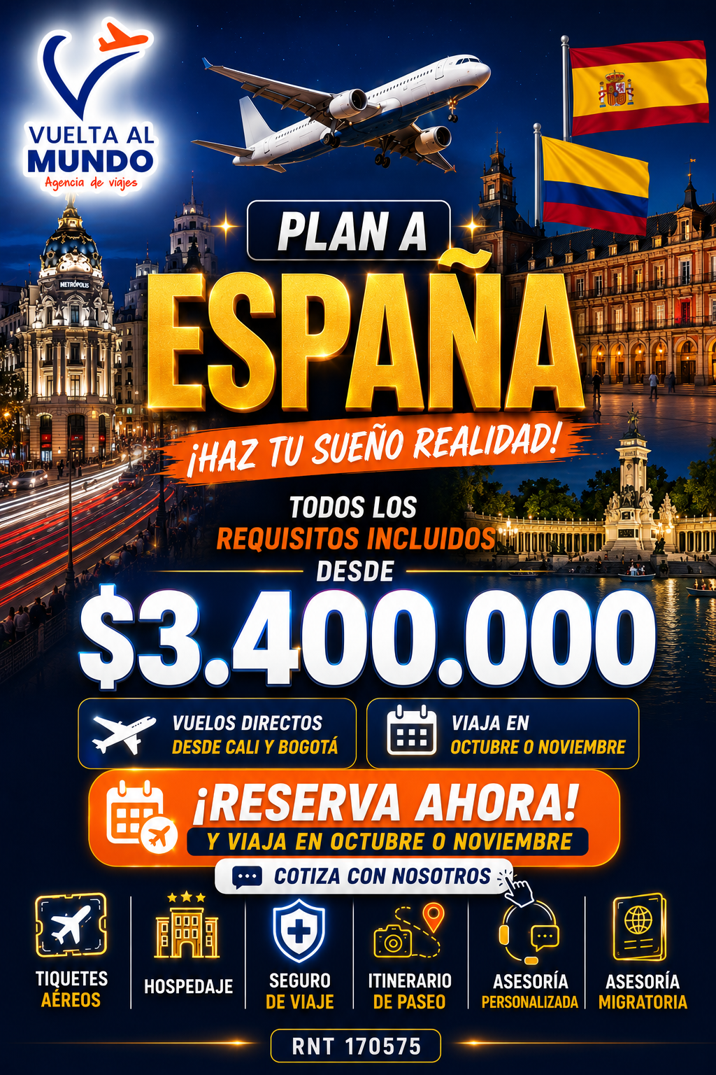Vuelta Al mundo Facebook ad: Escríbenos!