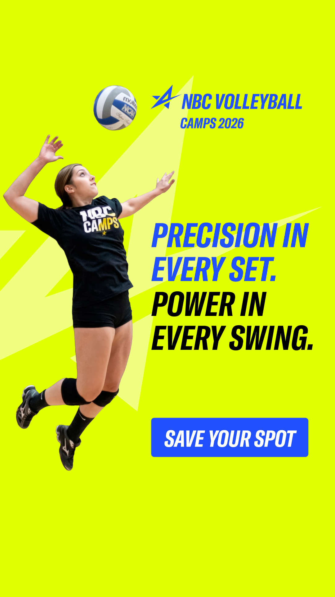 NBC Volleyball Camps! Facebook ad from Apr 3, 2026
