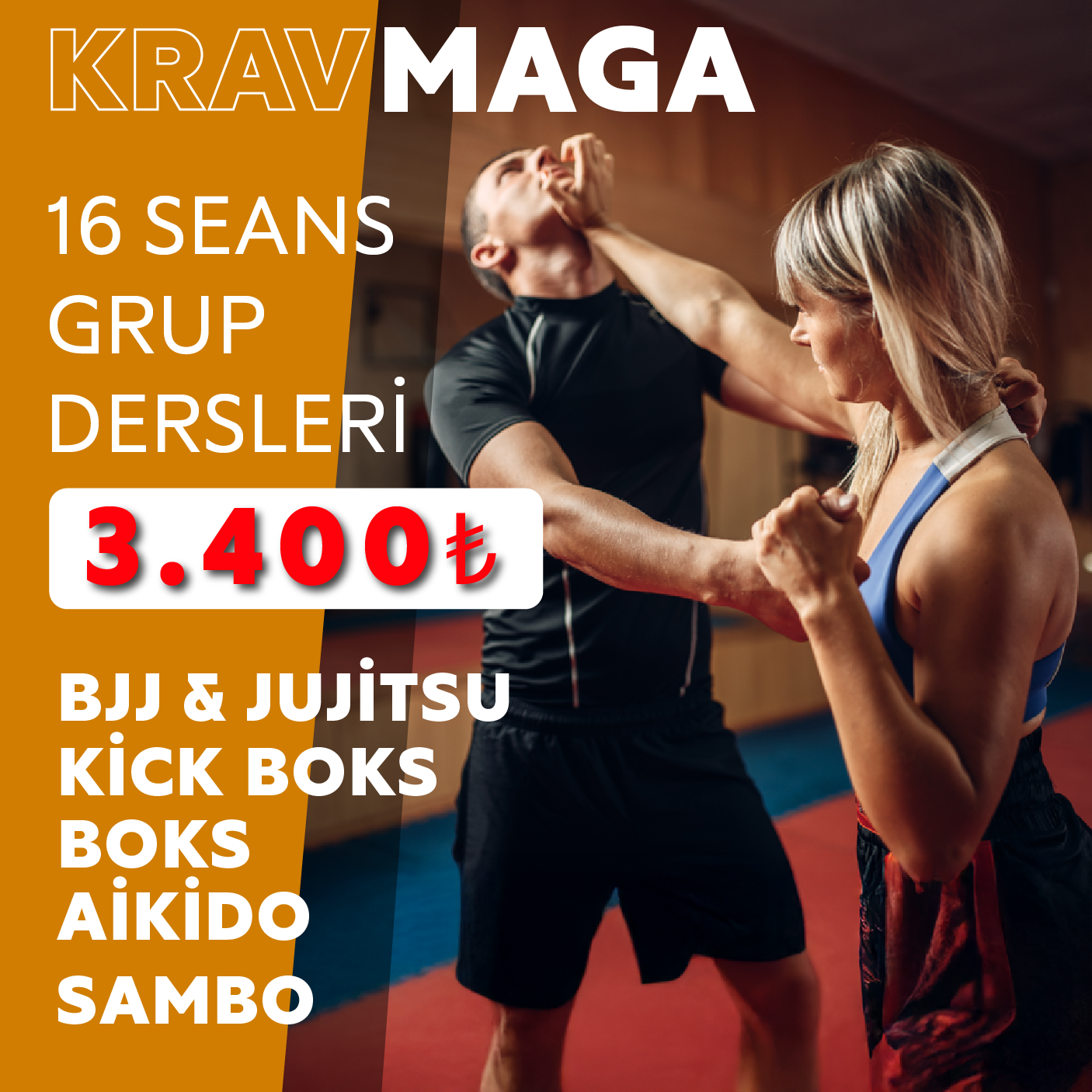 Free Fight Academy Facebook ad: KRAV MAGA