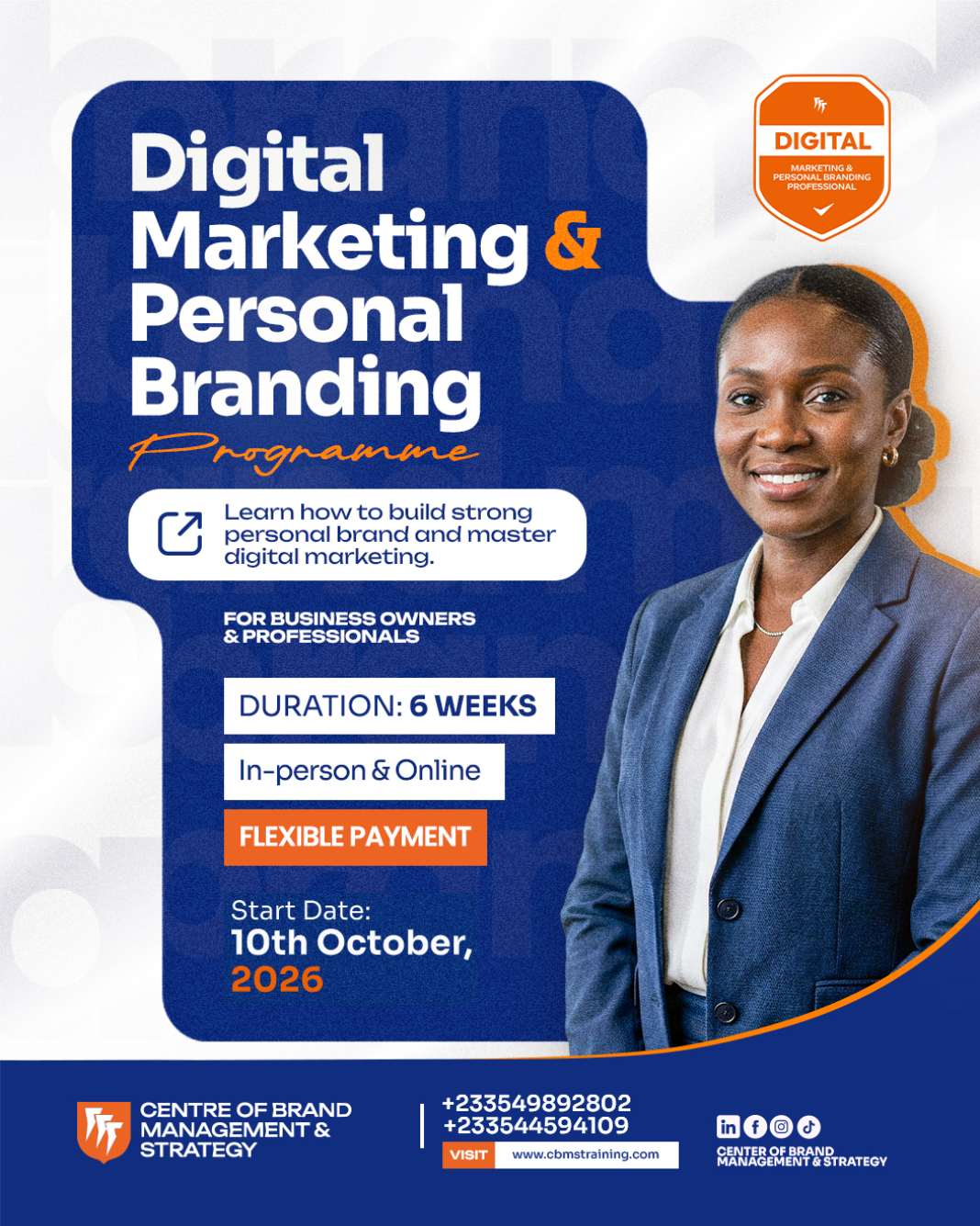 Centre of Brand Management & Strategy Facebook ad: Learn Digital Marketing & Personal Branding