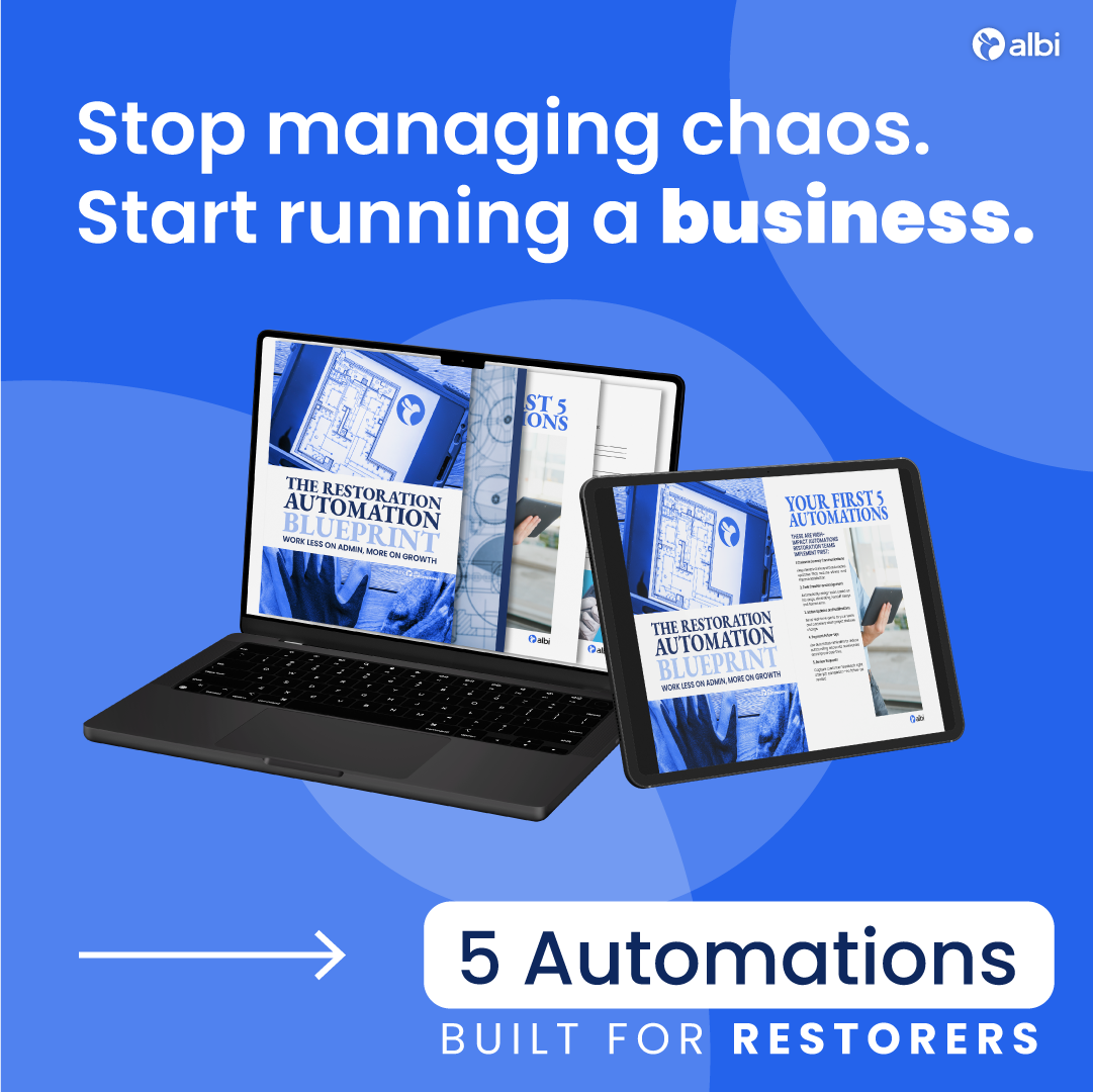 Albiware Facebook ad: Reclaim Your Time: Automate Your Restoration Team