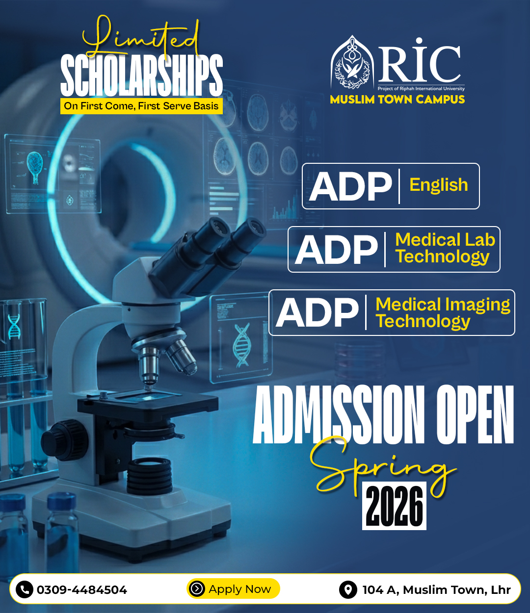 Riphah International College - Muslim Town Campus LHR Facebook ad